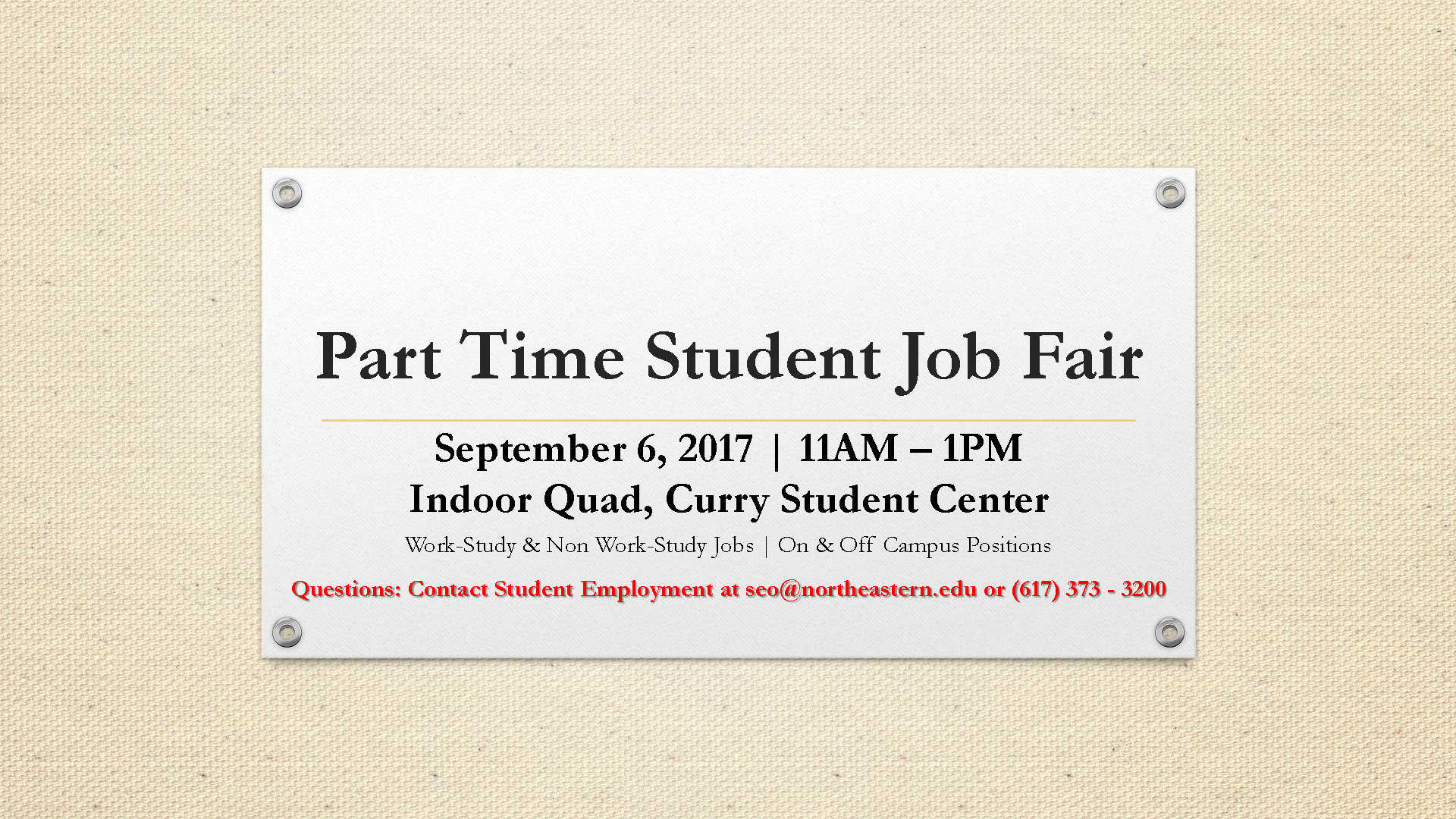 National Student Employment Week